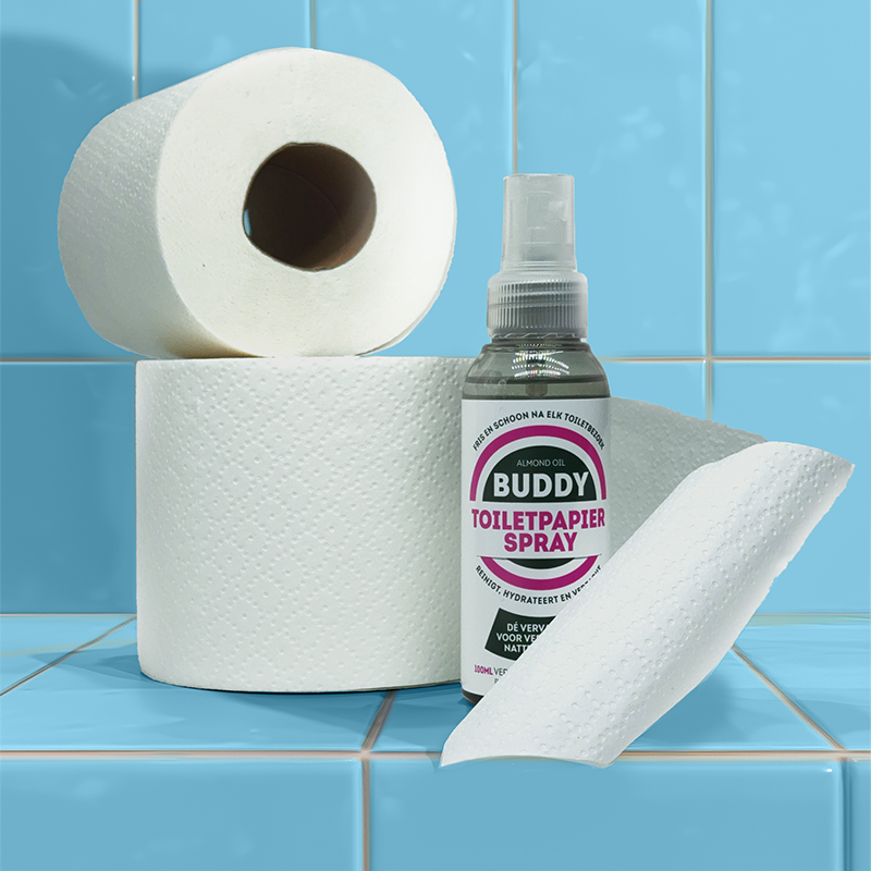 Buddy toiletpapier spray